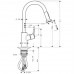 HANSGROHE Talis S2 Variarc egykaros mosogatócsap kihúzható zuhanyfejjel, króm 14877000