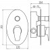 NOVASERVIS NOBLESS VISION X falsík alatti zuhanycsaptelep, króm 42050R,0