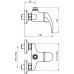 NOVASERVIS METALIA EGYKAROS ZUHANYCSAPTELEP, 150 MM KRÓM 55062/1,0