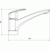 NOVASERVIS METALIA 56 EGYKAROS KONYHAI CSAPTELEP, KIF.210 MM, KRÓM 50091,0