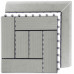 G21 WPC burkolócsempe átvezető profil, sarok, jobb, Incana, 38,5 x 7,5 cm 63910063