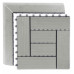 G21 WPC burkolócsempe átvezető profil, sarok, bal, Incana, 38,5 x 7,5 cm 63910069