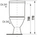 JIKA Lyra Plus kombi WC szett, alsó kifolyású és vízbekötésű, mélyöblítésű H8263870002423