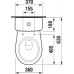JIKA Lyra Plus kombi WC szett, alsó kifolyású és vízbekötésű, mélyöblítésű H8263870002423