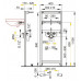 ALCAPLAST szerelőkeret mosdóhoz, szerelési magasság 1 m A104/1000