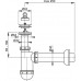 ALCAPLAST mosdószifon DN40, rozsdamentes leeresztővel DN63 A41