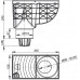 ALCAPLAST univerzális esővíz elvezető, 300 x 155/110 mm, függőleges, fekete AGV1