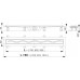 ALCAPLAST Simple zuhanyfolyóka peremmel perforált rácsokhoz, 850 mm APZ8-850M