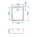 ALVEUS BASIC 10 rozsdamentes mosogató, 380 x 440 mm, leinen 1008992