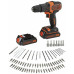 Black & Decker BDCHD18BAFC-QW Akkus fúró-csavarozó (40Nm/18V/2x1,5Ah)koffer+tartozékszett