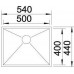 BLANCO ZEROX 500-U InFino rozsdamentes mosogató, selyemfényű 521589