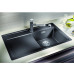 BLANCO ZENAR 45 S-F InFino szilgránit mosogató dugókiemelővel,vágódeszkával, fekete 526042