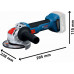 BOSCH GWX 18V-8 PROFESSIONAL Sarokcsiszoló X-LOCK rendszerrel, L-Boxx 06019N9101