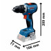 BOSCH GSR+GWS+GBH+3× 4,0Ah+GAL 18V-40 PROFESSIONAL 18 V-os 3 részes szerszámkés 0615A5007L