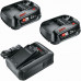 BOSCH Akkumulátor és töltő szett (18V/2x2,5Ah + AL 18V-44) 1600A031T5