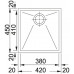 Franke Planar PPX 110-38 Rozsdamentes mosogató, 420 x 450 mm 122.0203.472