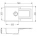 ALVEUS FALCON 30 gránit mosogató, 780 x 435 mm, bézs