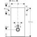 Geberit Monolith szanitermodul fali WC-hez, 101 cm, fehér üveg/alumínium 131.022.SI.5