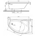 KOLO Agat jobbos aszimmetrikus kád, 150 x 100 XWA0950000
