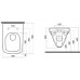 KOLO Nova Pro öblítőperem nélküli szögletes fali WC csésze M33123000