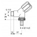 SCHELL Comfort ferdeülésű készülékcsatlakozó szelep, króm, 1/2 "x 3/4" 033860699