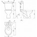 AQUALINE JUAN monoblokkos WC, hátsó kifolyású, króm, duál gombos öblítőmechanika LC2154