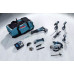 Makita DLX6011 Akkus szett Li-ion DHP458+DSS610+DJR181+DTD146+DGA452+DML802 (18V/3x3,0Ah)