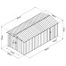 Riwall PRO RMCG 20x10 Anthracite Fém garázs 6 x 3 m nyeregtetővel, antracit CG-K2010