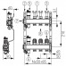 NOVASERVIS SN-RZPU04S SN-RZPU TÍPUSÚ OSZTÓ-SZETT 1", 3/4" KIMENET, 4 KÖRÖS