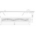 AQUALINE Vento padlóösszefolyó szifonnal, 86 x 14 cm, inox 2708-90
