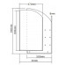 AQUALINE Wega tükör polccal, 65 x 90 cm 65028