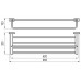 VÉGKIÁRUSÍTÁS RAVAK CR 330.00 Chrome polcos törölközőtartó, 66 cm X07P194