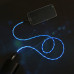 YENKEE YCU 231 kábel USB A 2.0 / micro USB 1m blue LED 35052175