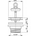 ALCAPLAST mosogató leeresztő rozsdamentes ráccsal, 6/4", DN70 A33