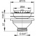 ALCAPLAST mosogató leeresztő rozsdamentes ráccsal, 6/4", DN115 A37