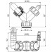 ALCAPLAST dupla csonk G1"/8–23 szelepekkel P149Z