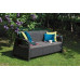 ALLIBERT CORFU LOVE SEAT műrattan kerti 3 üléses kanapé, barna 223207 (17197959)