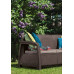 ALLIBERT CORFU LOVE SEAT műrattan kerti 3 üléses kanapé, barna 223207 (17197959)