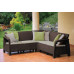 ALLIBERT CORFU RELAX Rattan sarokszófa, barna/bézs 258950 (17208435)