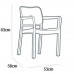 ALLIBERT SAMANNA kartámaszos műanyag kerti szék, grafit 216924 (17199558)