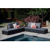 CURVER SAPPORO Műrattan 2 személyes kanapé, 130 x 84 x 63,5 cm, grafit/szürke 236784