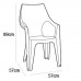 ALLIBERT DANTE magas támlás műanyag kerti szék, cappuccino 221210 (17187057)