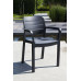 ALLIBERT TISARA kartámaszos műanyag kerti szék, grafit 221209 (17199557)