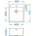 ALVEUS PURE 20 rozsdamentes mosogató, 465 x 525 mm 1103608