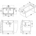 ALVEUS BASIC 160 rozsdamentes mosogató, 780 x 435 mm, leinen 1039145