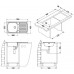 ALVEUS BASIC 170 rozsdamentes mosogató, 780 x 435 mm, szatén 1083404