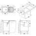 ALVEUS BASIC 80 rozsdamentes mosogató, 860 x 435 mm, leinen 1008993