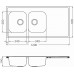 ALVEUS CLASSIC PRO 100 teletetős rozsdamentes mosogató, 1200 x 600 mm, szatén 1130474