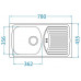 ALVEUS BASIC 150 FI 90 rozsdamentes mosogató, 780 x 435 mm, szatén 1037766