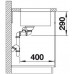BLANCO ANDANO 340/180-U InFino rozsdamentes mosogató, balos főmedence, selyemfényű 522979